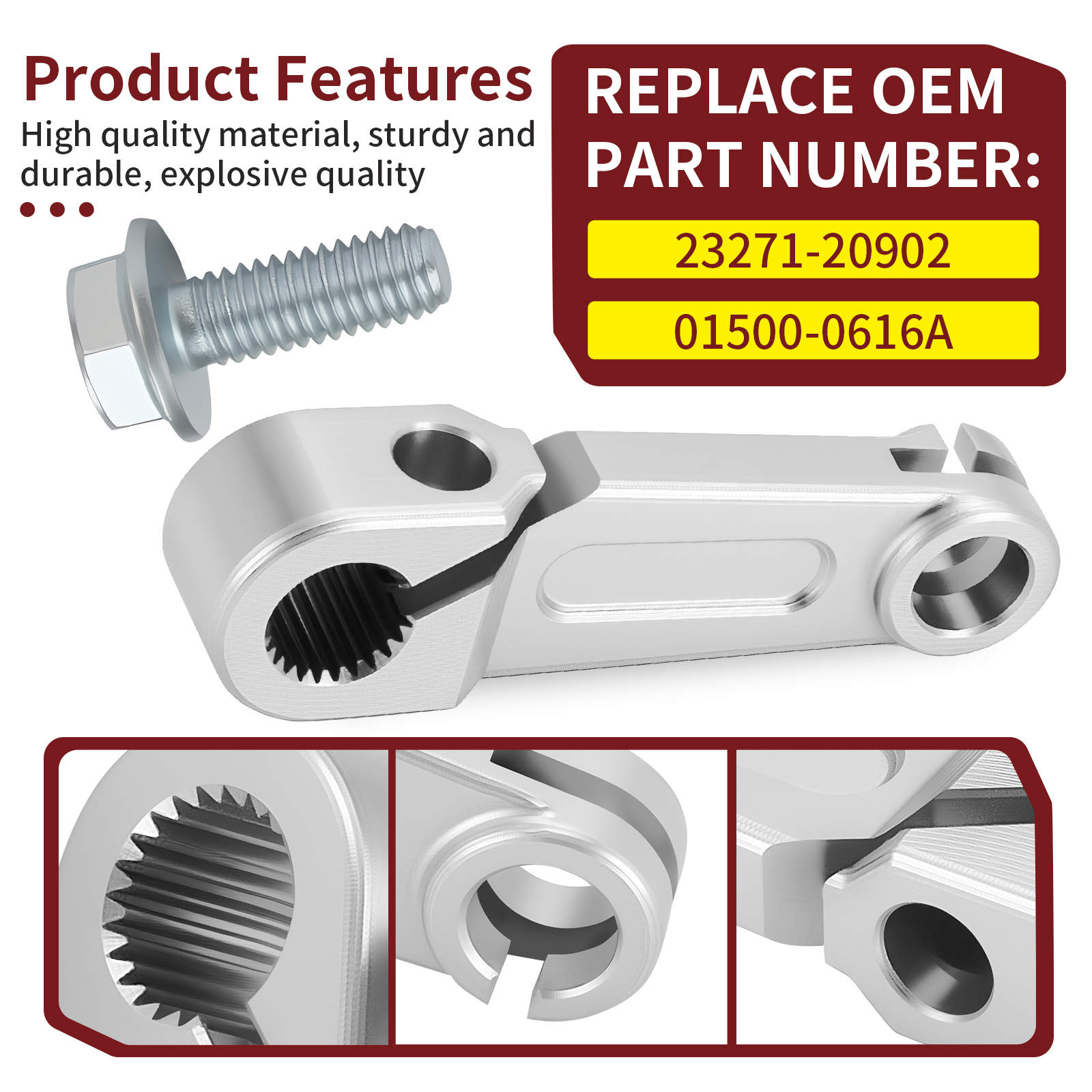 Silver Clutch Release Arm 23271-20902 For Suzuki Quadsport Z400