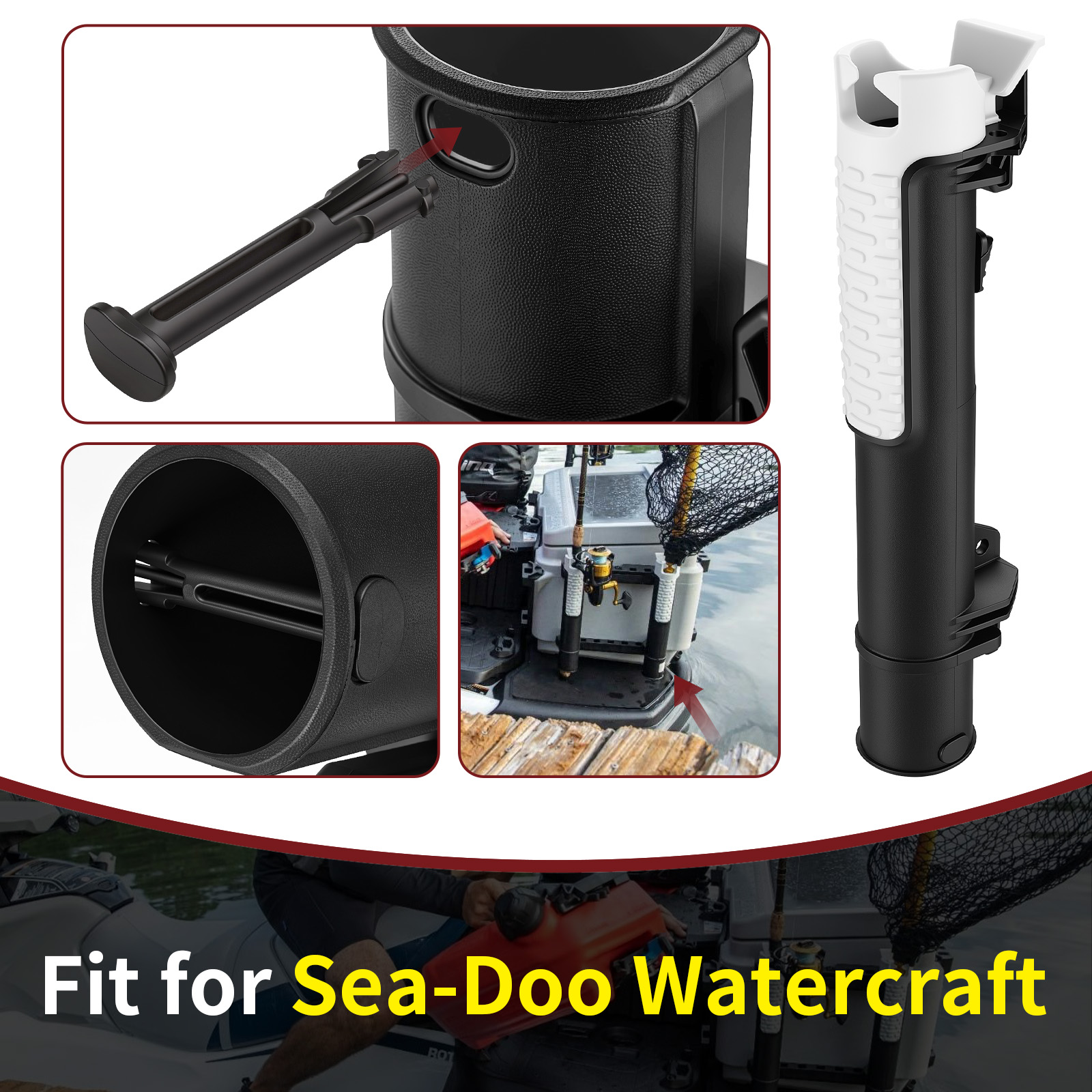 fish pro rod holders Ultra Front GC Jetski Fishing 10.75H x 17.5W HOW TO: Install Front Mount