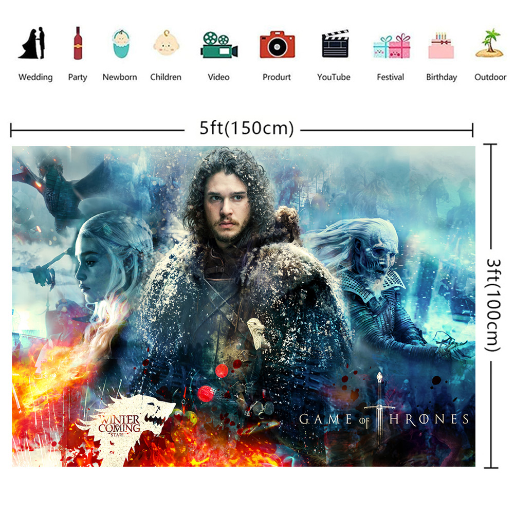 Game of Thrones Birthday Party Decoration Backdrop Banner Poster Vinyl