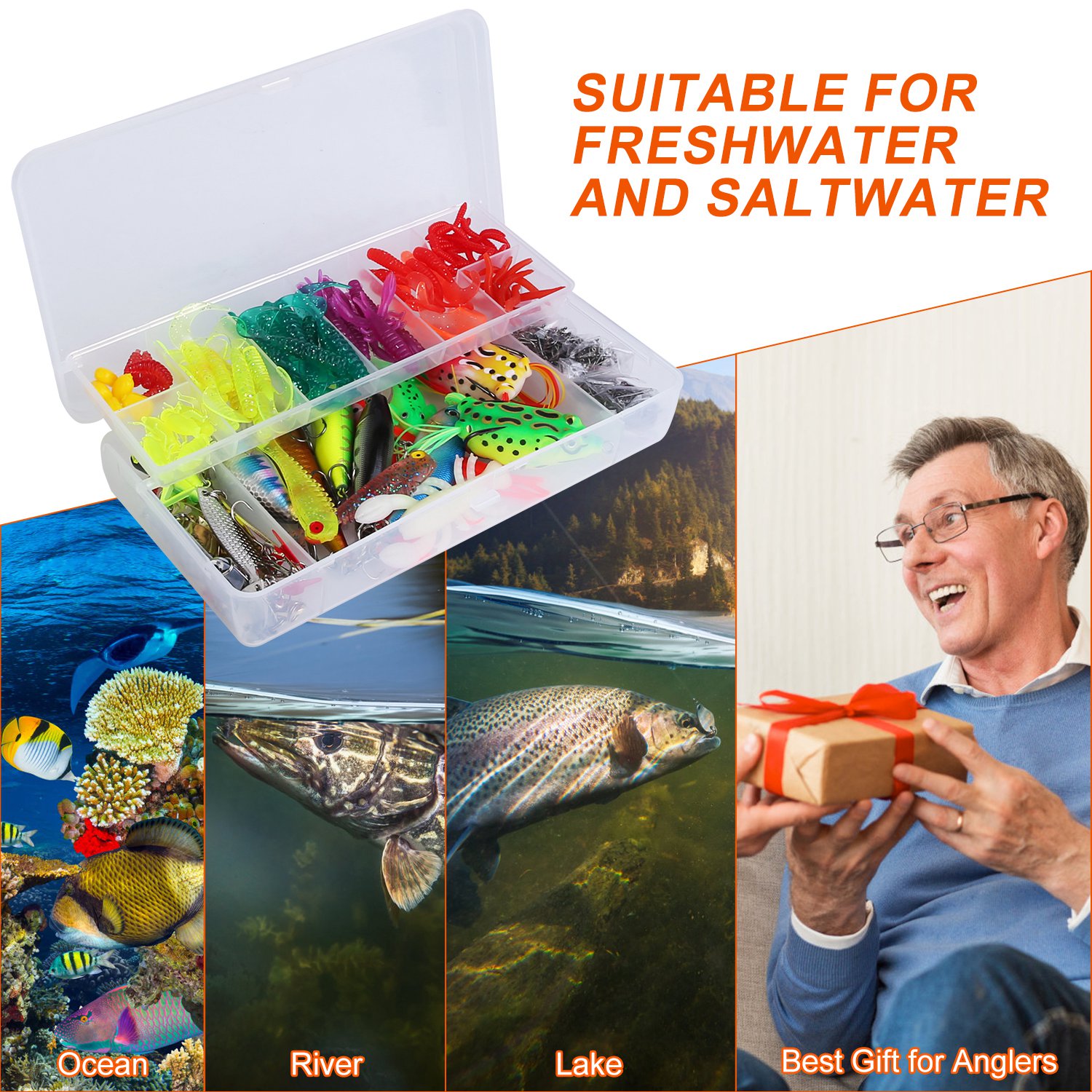 amish outfitters double-sided crankbait tackle box Double Sided Tackle Box Fishing Lure Building