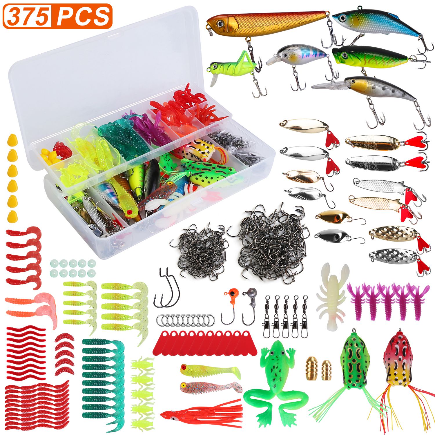 bass lure making supplies DIY Spinner Kit For Fishing With Inline Spinner Baits, 228-Piece Pack, Tackle Box Included, Copper Colorado Blades In 5 Colors, Freshwater TRUSCEND 240PCS fishing gear kit includes crankbaits Professional Starter Set Aluminum Injector