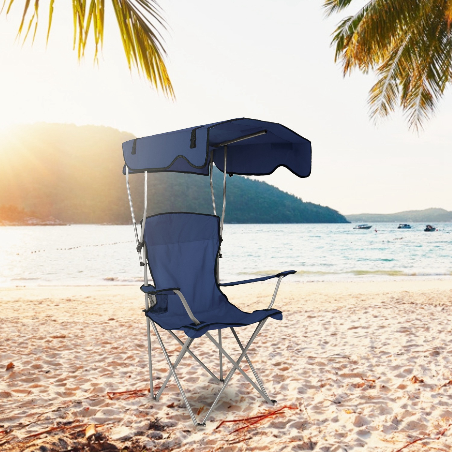 Beach Chair Portable Lawn Chair With Canopy Beach Chair Portable Outdoor  Chair With Canopy Portable Beach, image size:1500x1500