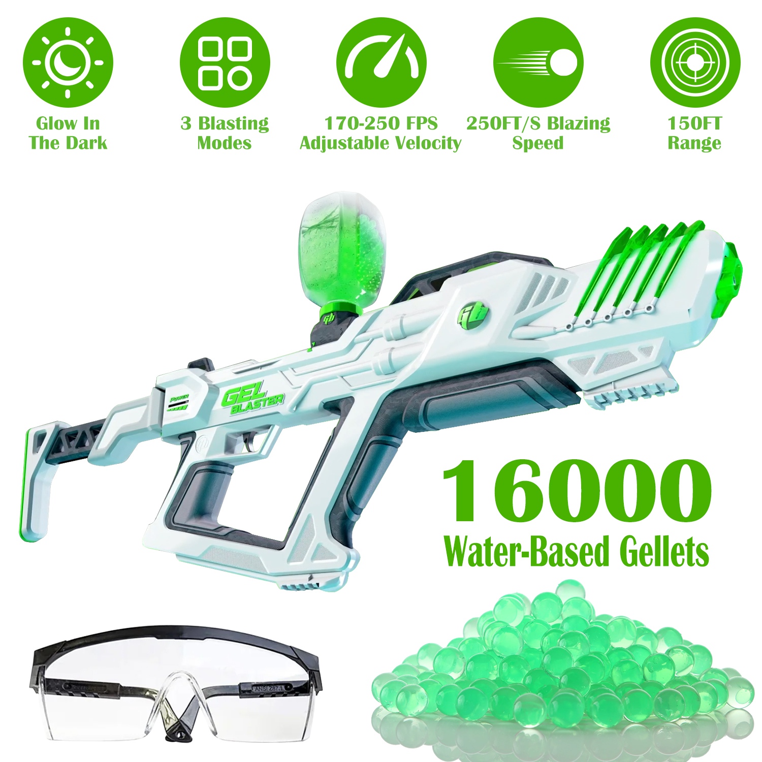 Gel Blaster Starfire XL Glow-In-The-Dark Supersized Toy with Water