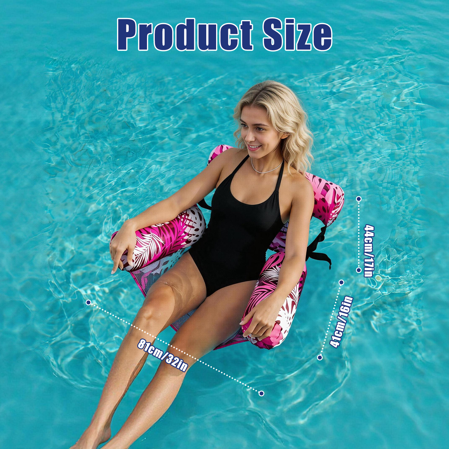 2Pack Inflatable Pool Float Hammock Chairs Lounge Water Fun Beach Floating Chair