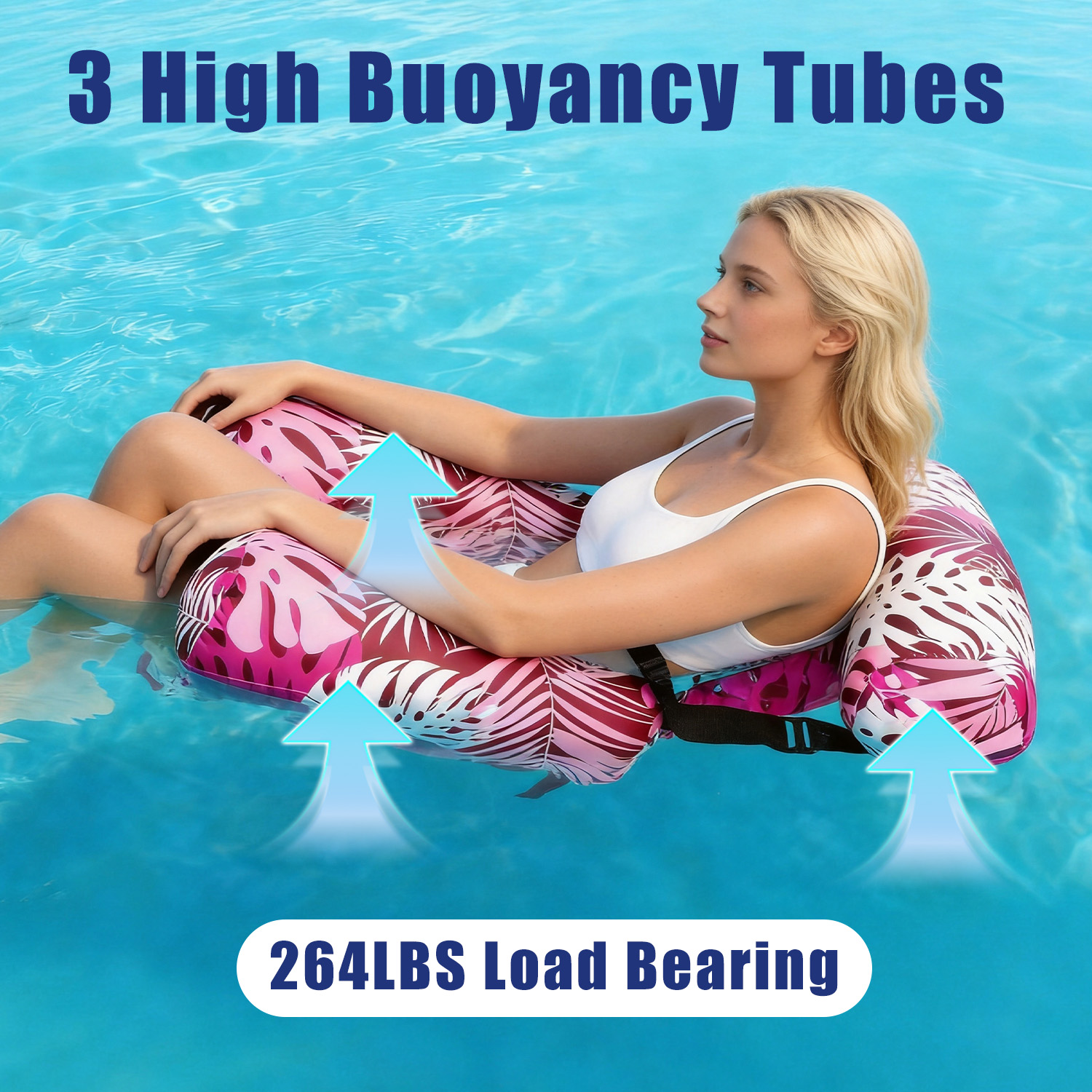 2Pack Inflatable Pool Float Hammock Chairs Lounge Water Fun Beach Floating Chair