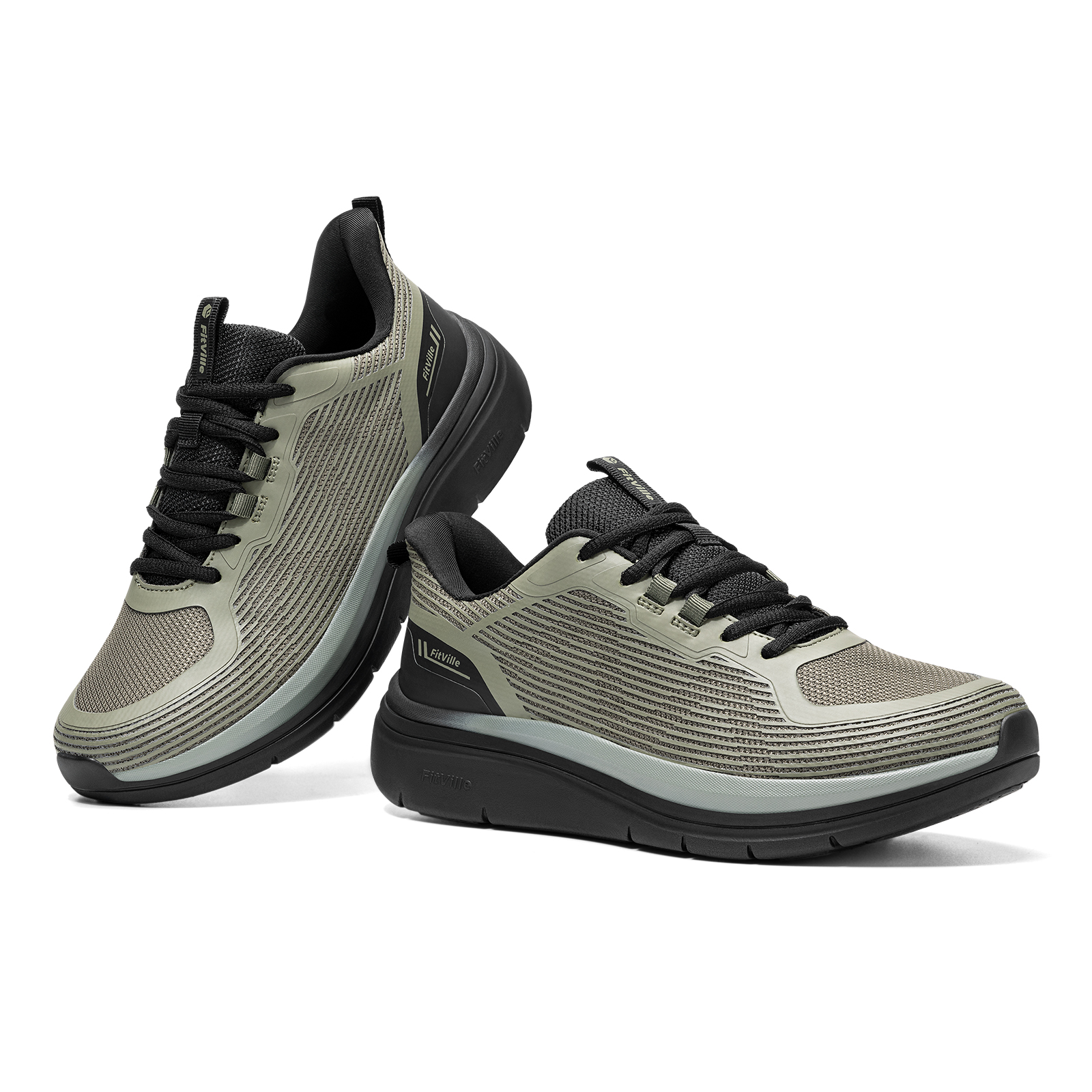 FitVille Mens Sneakers Athletic Shoes Wide Width Casual Shoes Lightweight