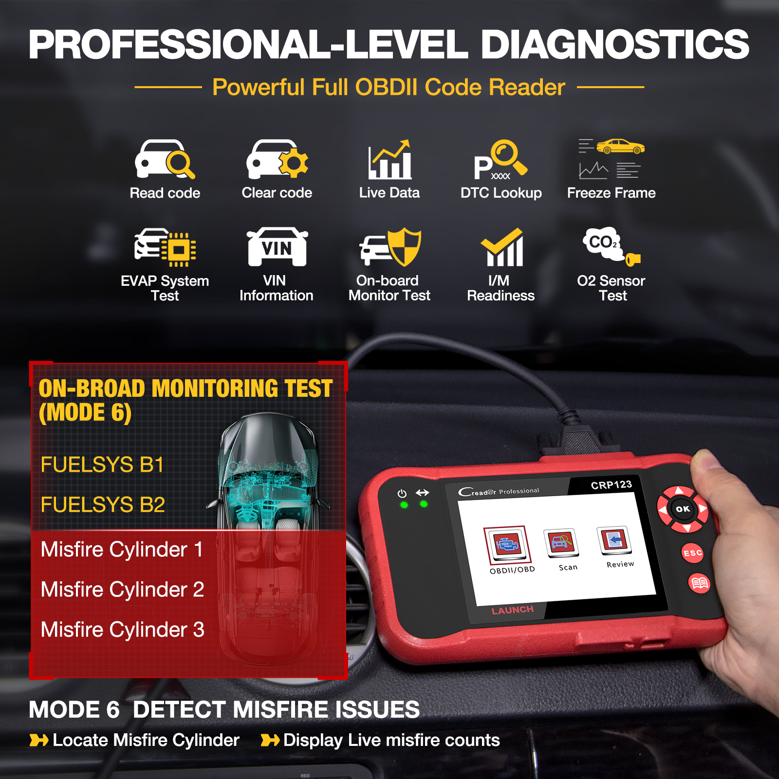 Car OBD2 Diagnostic Scanner Code Reader Engine Fault Code Reader - View #9