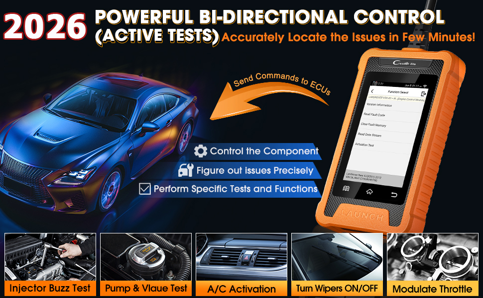 2026 LAUNCH Creader Elite For BMW Full System Car OBD2 Diagnostic
