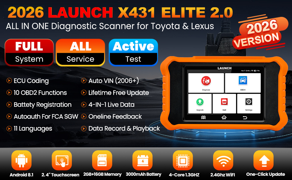 LAUNCH Creader Elite 2.0 FOR TOYOTA All System Car OBDII