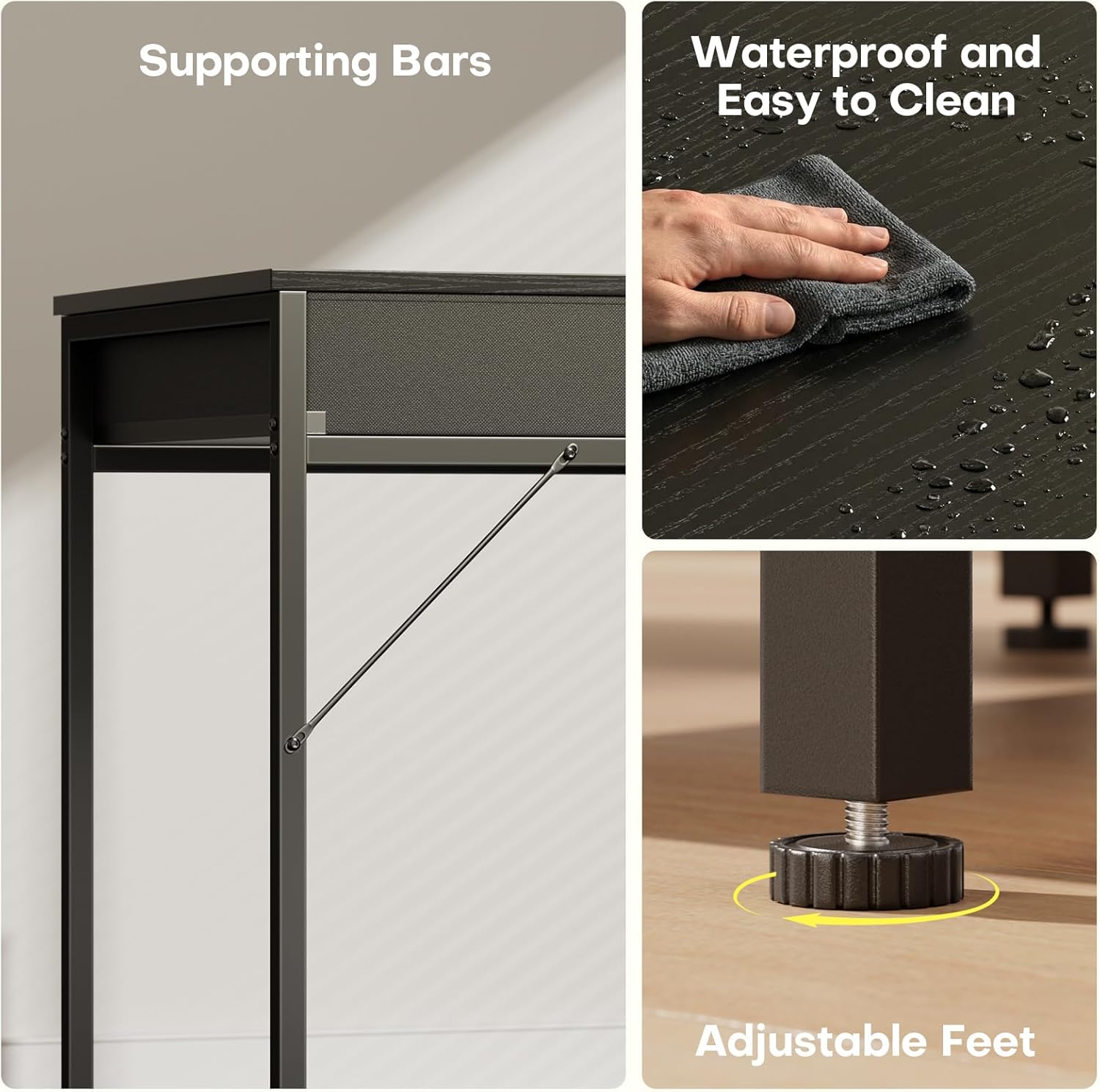 47" Computer Desk with 6 Drawers, Home Office Desk,Work Study Table
