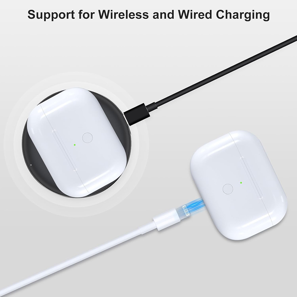 Wireless Charger Case Replacement for AirPods Pro 1/2 (1st & 2nd Gen) No Earbuds