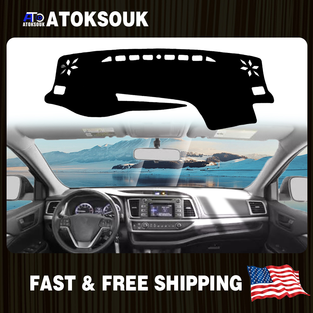 Dashboard Cover For 2016-2023 Toyota Tacoma – Polyester Non-Slip UV Protector Dash Mat