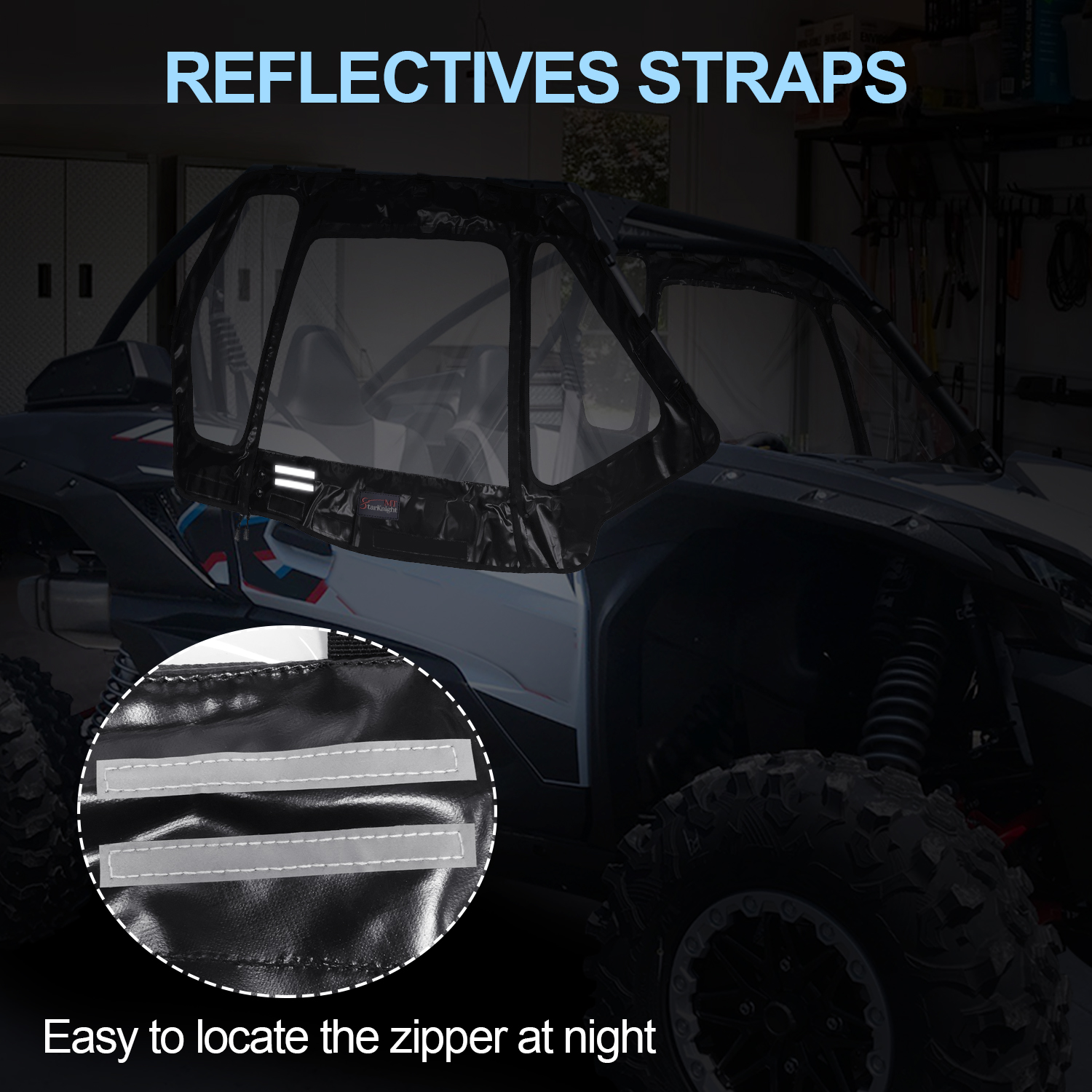 UTV Soft Upper Door Enclosure Window Set For Kawasaki Teryx KRX