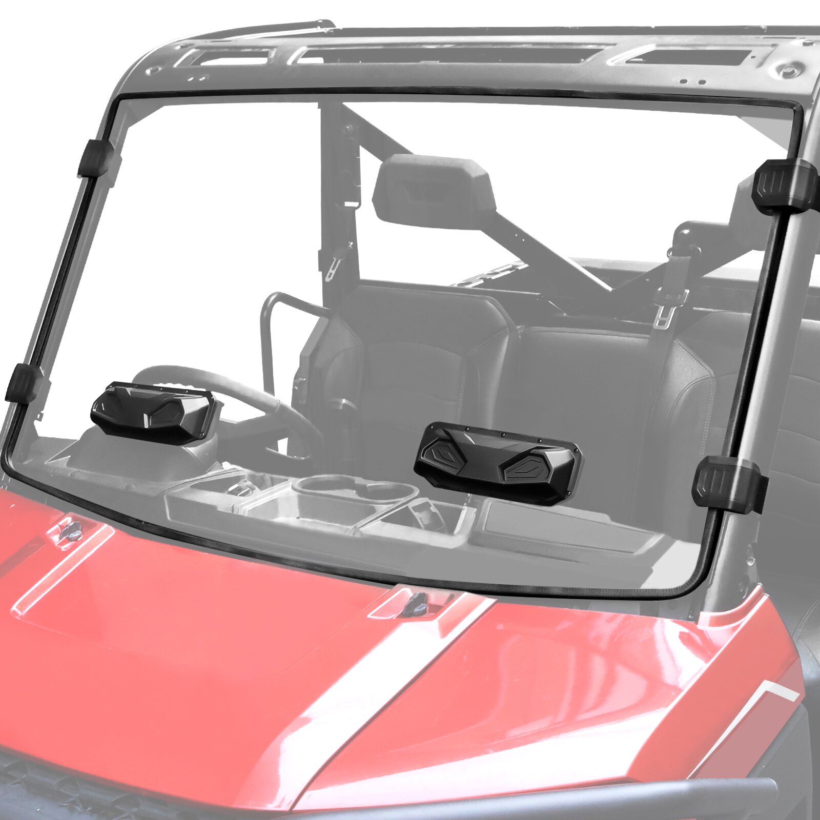 Clear Front Windshield Heavy Duty Scratch Resistant Full Windshield Compatible With Polaris Ranger XP 1000 / 900 / Crew 2017-2025 Accessories