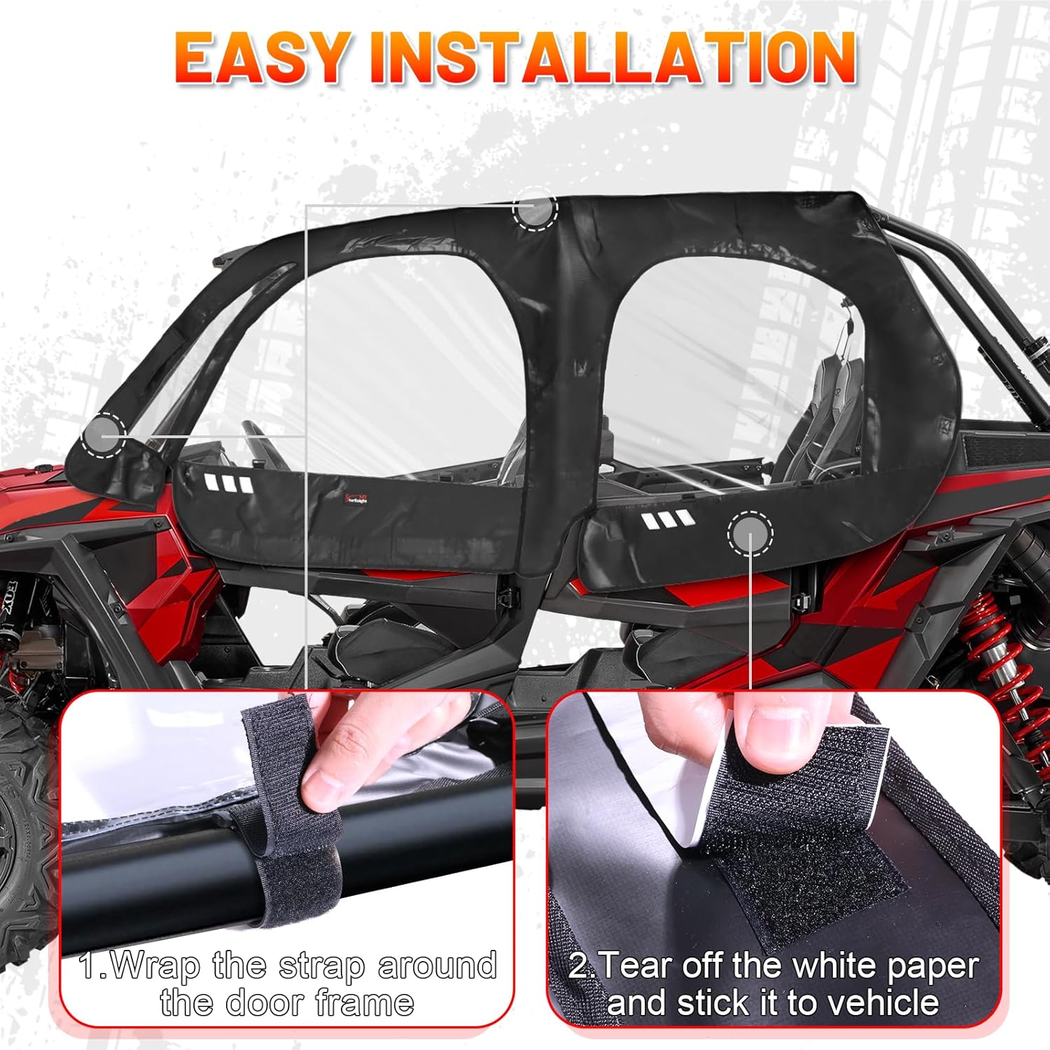 UTV Cab Enclosure Upper Doors 2884332 for Polaris RZR XP 4 1000