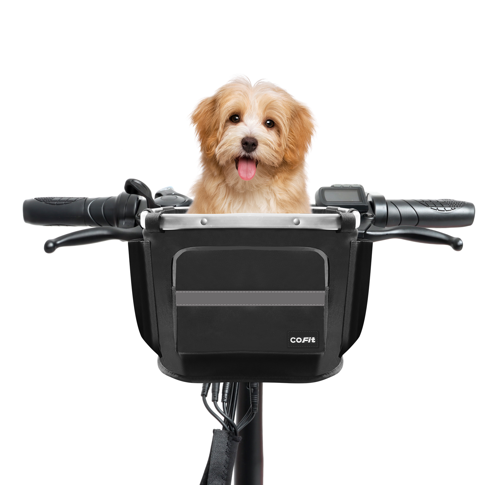 Foldable Dogs Carrier Bike Basket Front Detachable Bicycle