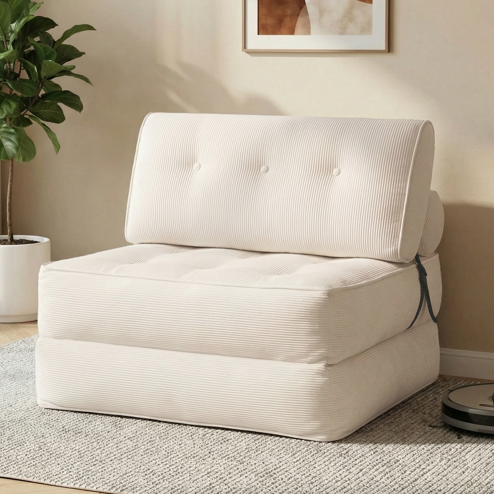 Breathable Folding Sofa Bed Convertible Floor Couch Sleeper Chair Compression