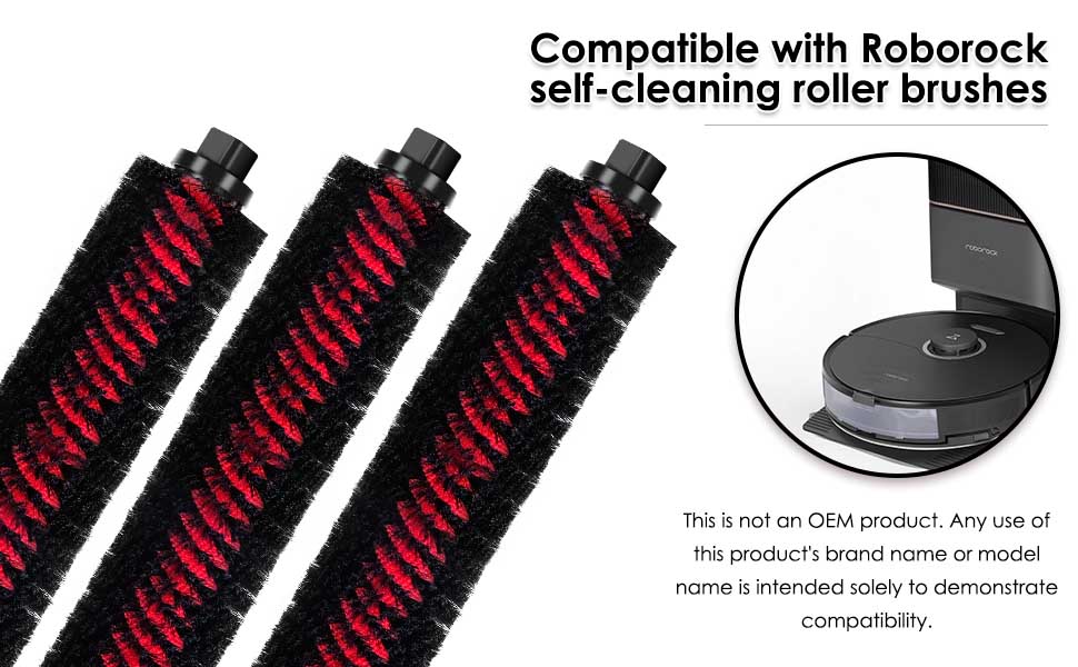 Roborock S8 Roller Brushes， Main Brush， Multi-Surface Brush