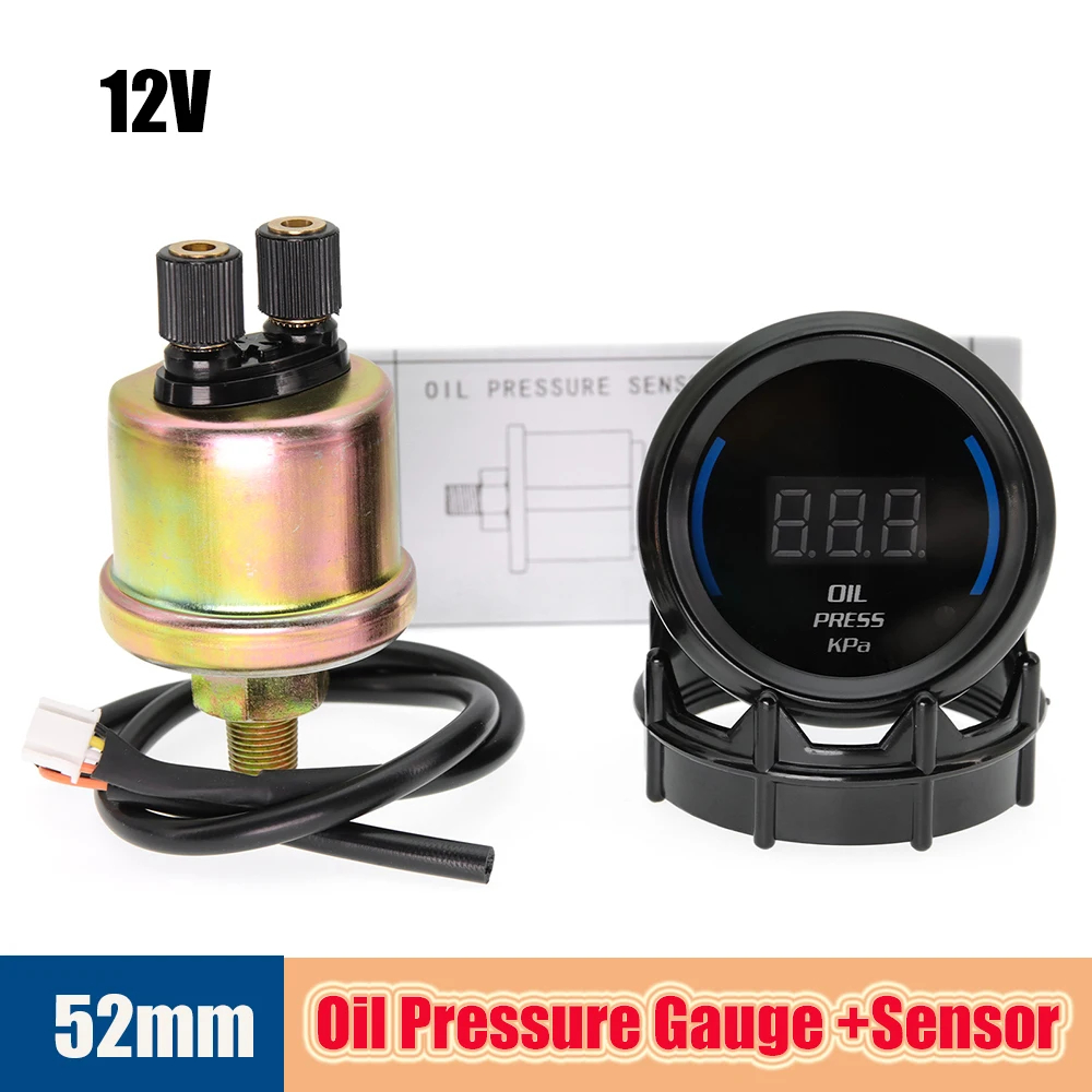 Sell Universal 2"/ 52 Mm Digital LED Electronic Oil Press Pressure Gauge Meter White# In - Foto 2