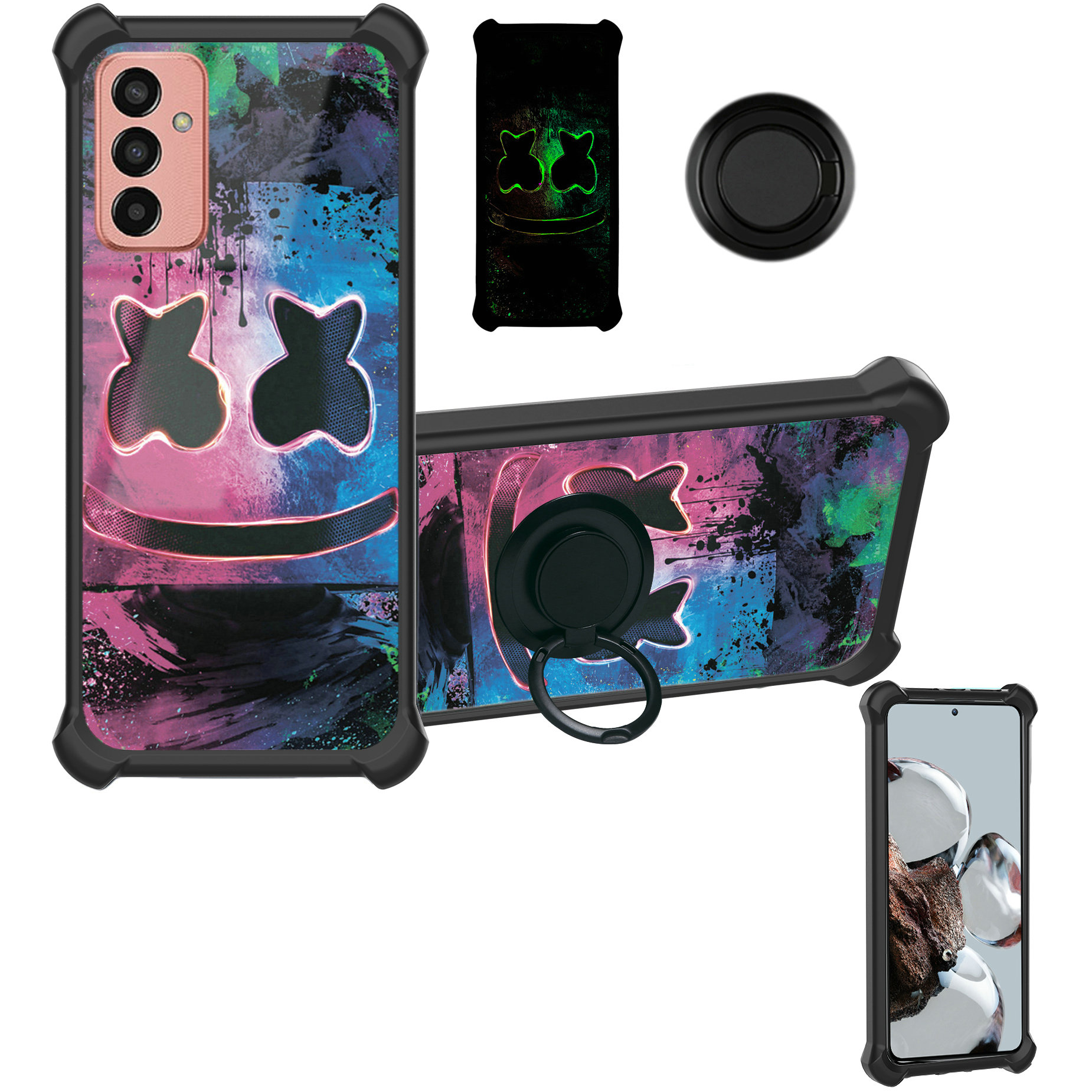 for Samsung Galaxy F13 Phone Case Cover Glass Screen Protector T2 - Picture 8 of 41