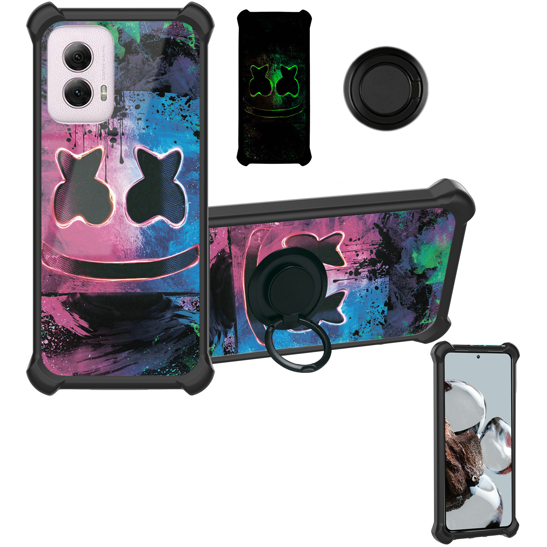 for Motorola Moto G 5G 2024 Phone Case Cover Glass Screen Protector T2 - Picture 8 of 41