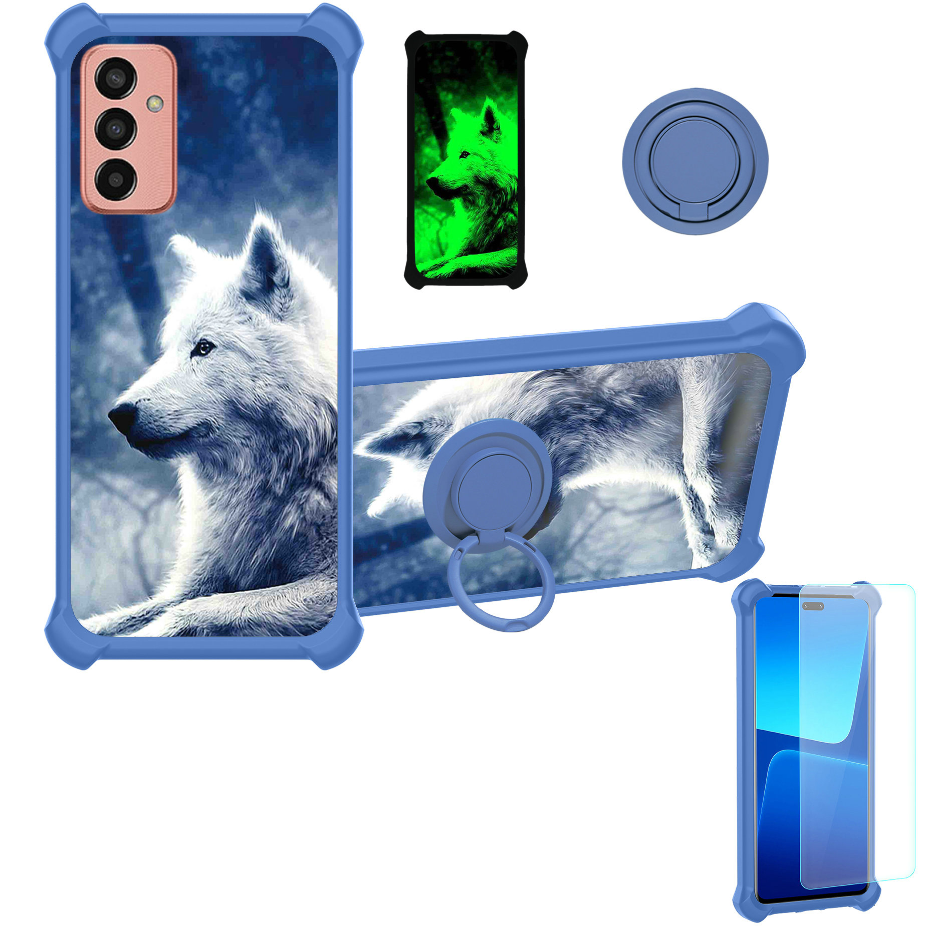 for Samsung Galaxy F13 Phone Case Cover Glass Screen Protector T2 - Picture 29 of 41