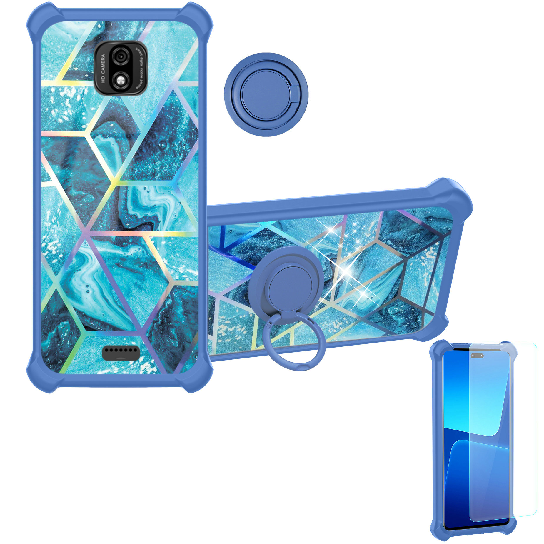 for sky devices elite P55 MAX Phone Case Cover Glass Screen Protector T2 - Picture 35 of 41