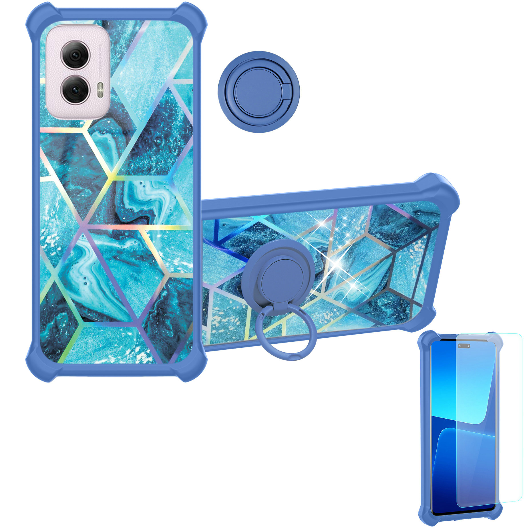 for Motorola Moto G 5G 2024 Phone Case Cover Glass Screen Protector T2 - Picture 35 of 41