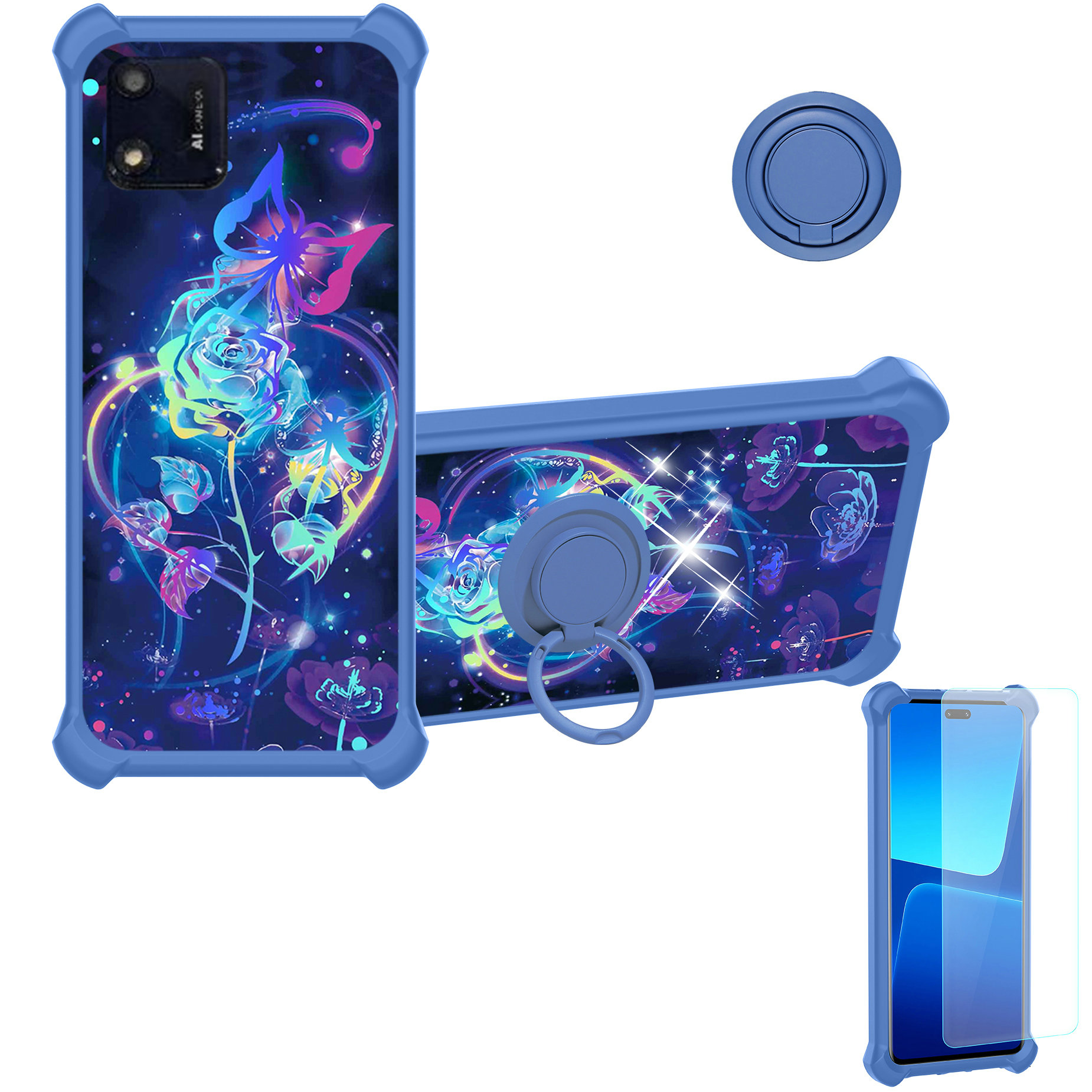 for Foxx Foxxd A56 Phone Case Cover Glass Screen Protector T1 - Picture 35 of 41