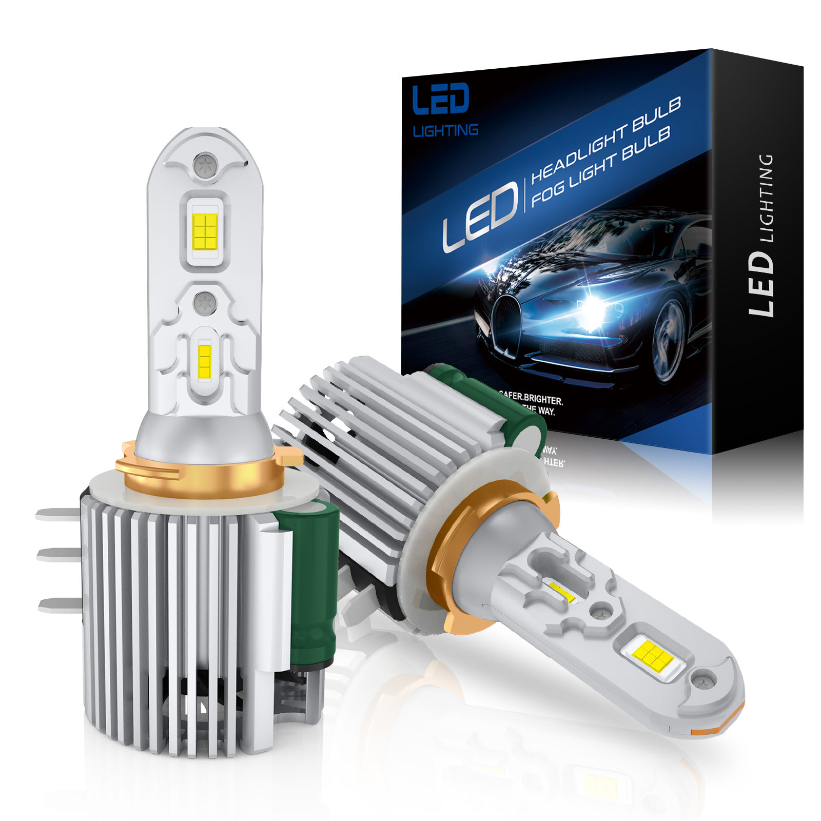 2X H1/H8/H9/H11/9006/9005/H4 8000K ICE Blue 20000LM Car LED Headlight