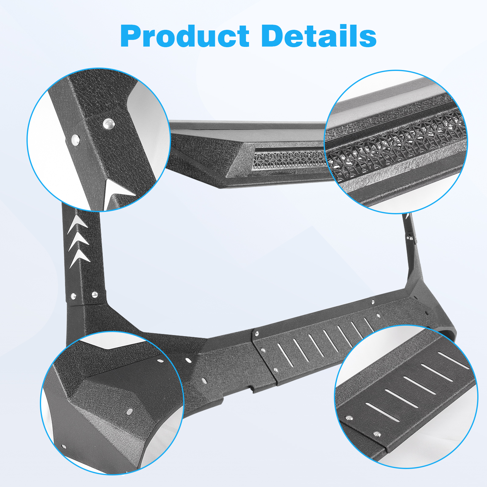 Madmax Windshield Frame Cover / Cowl Armor For Jeep Wrangler TJ JK JL JT Gladiator – Hooke Road – Black Steel