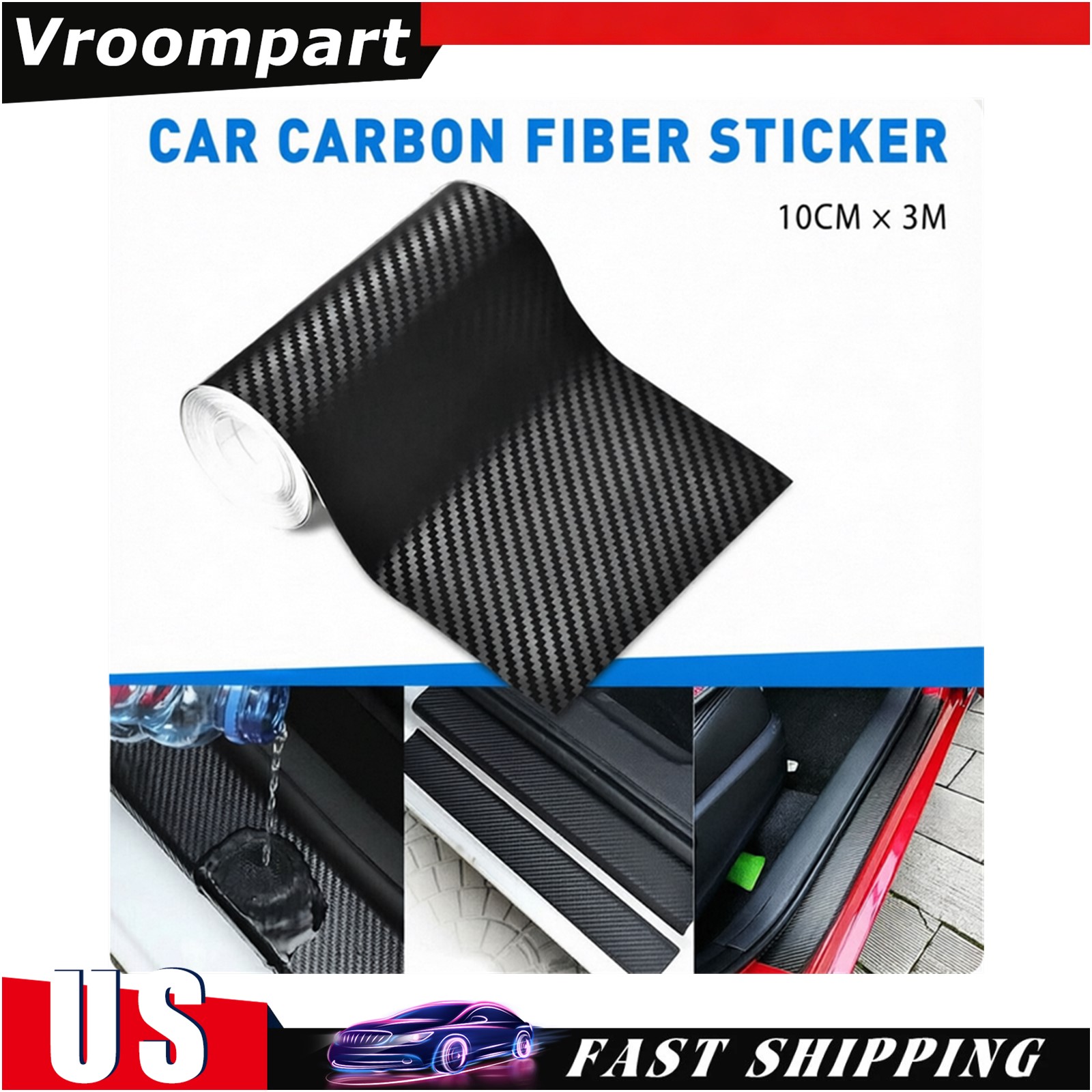 Premium Matte Flat Black Forged Carbon Fiber Vinyl Film Wrap Roll Sticker Decal