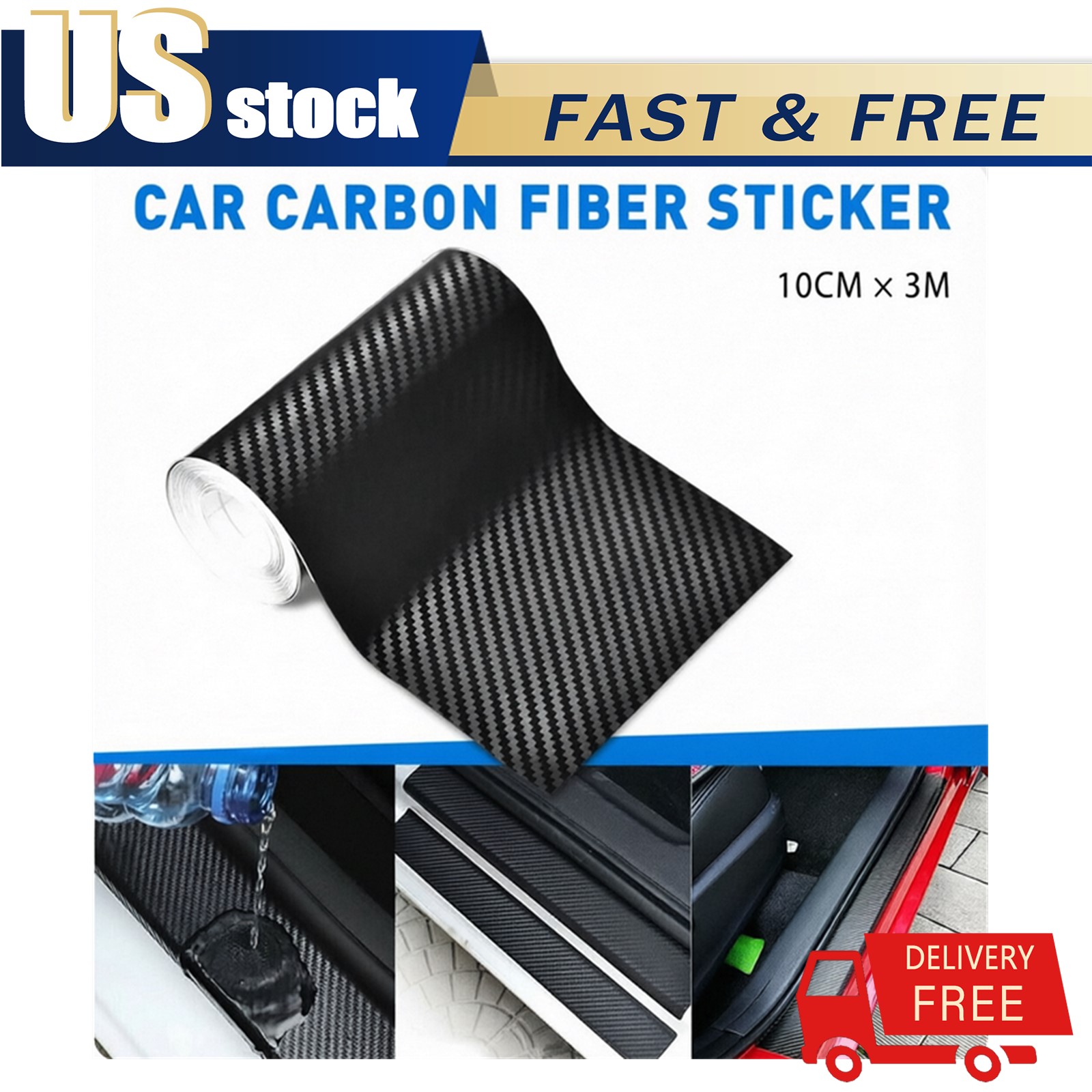 Premium Matte Flat Black Forged Carbon Fiber Vinyl Film Wrap Roll Sticker Decal