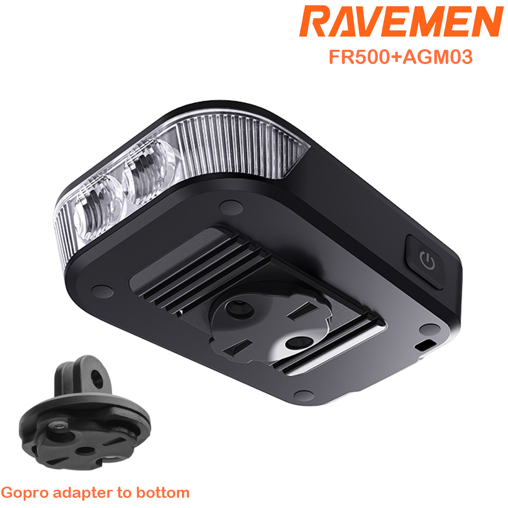 3点 RAVEMEN 「FR500」「AGM03」「CL01Pro」Gopro RAVEMEN FR500 Bike Head Light For Garmin Wahoo GPS Bicycle Gropro