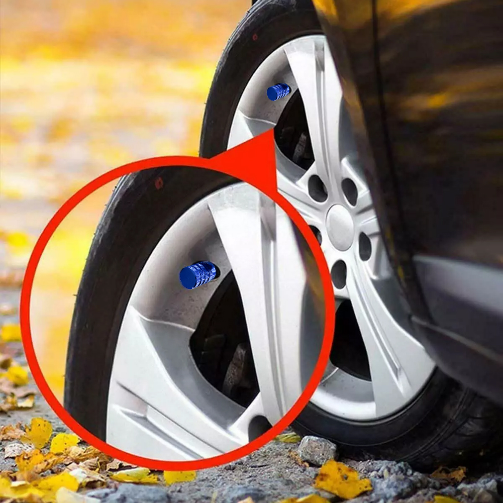 thumbnail image 2 of 8-Pack Cool Metal Car & Motorcycle Wheel Valve Stem Caps – Tire Rim Dust Covers (Multiple Colors) 2 of 5