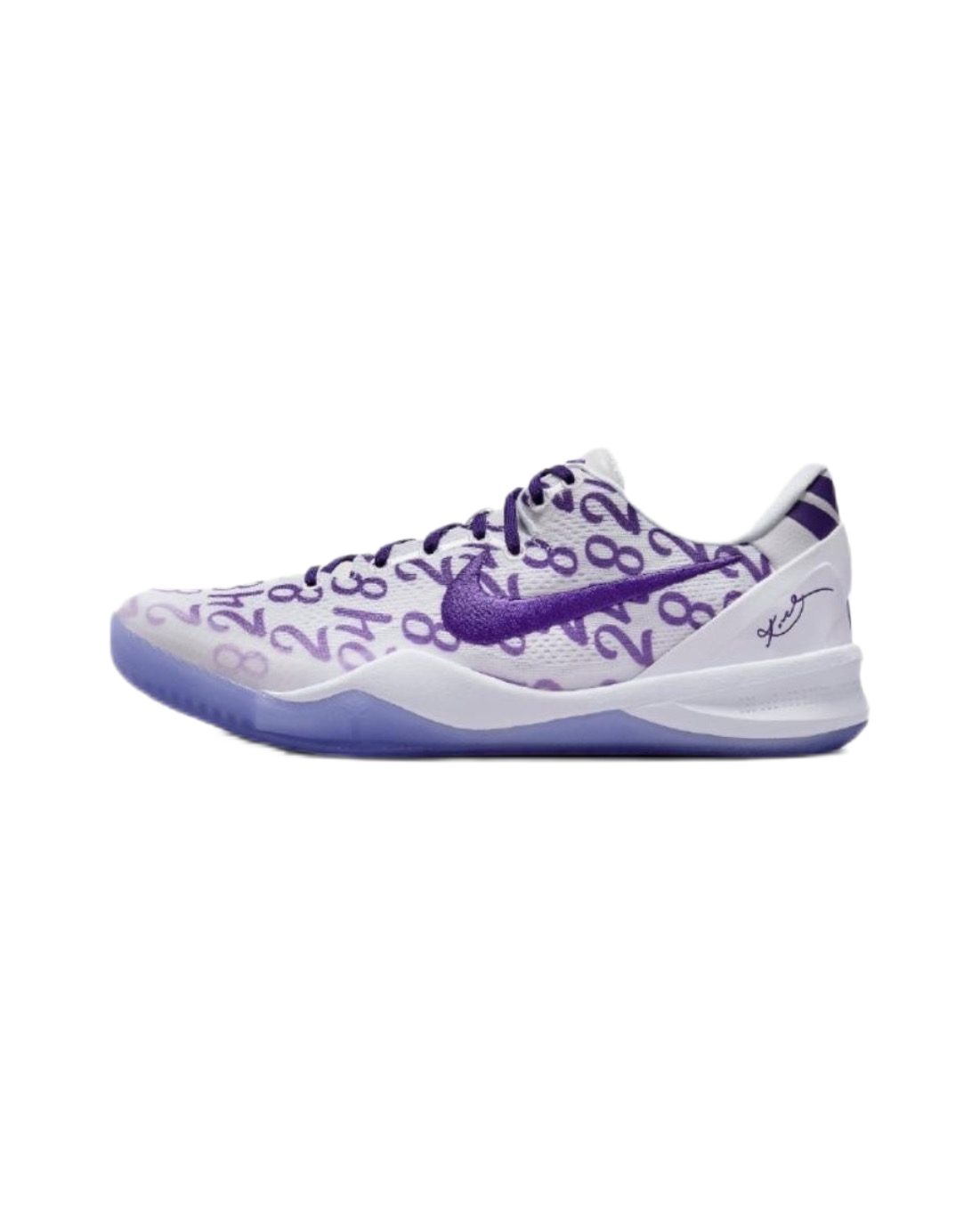 Nike Kobe シューズ ホワイト/パープル Nike Kobe 8 Protro Court Purple Basketball Shoe KB8 Court
