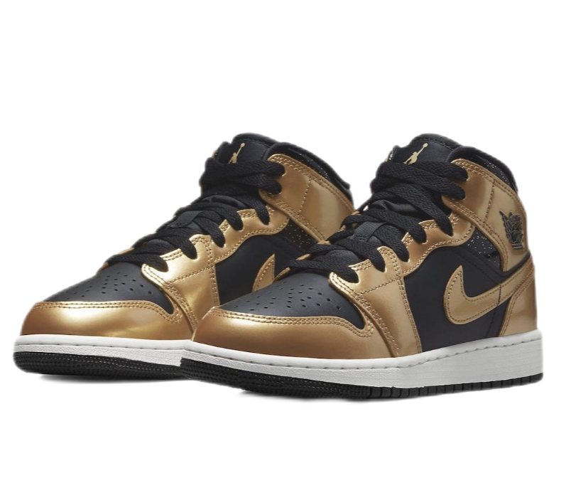 Nike Air Jordan 1 SE Mid Metallic Gold Black DR6967-071 | eBay