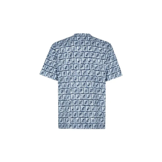 Tシャツ・カットソー FENDI SS25 Light blue chambray shirt (FS1321AUWX F0LQ0) Shirt Denim Light blue | Fendi