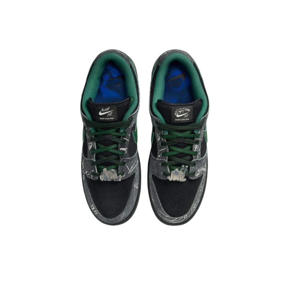 Nike THERE Skateboards x Dunk SB Low Black Gorge Green