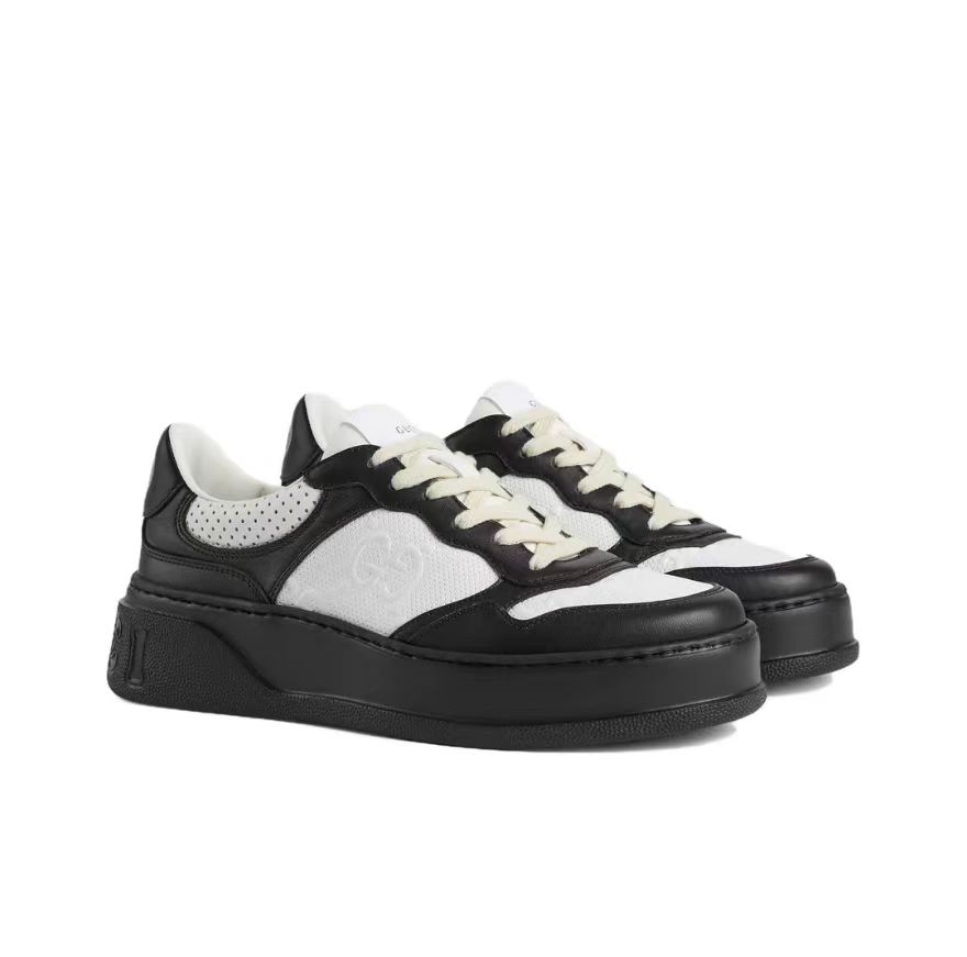 Gucci Chunky GG Casual Comfortable Shoes Panda Blank White 684911