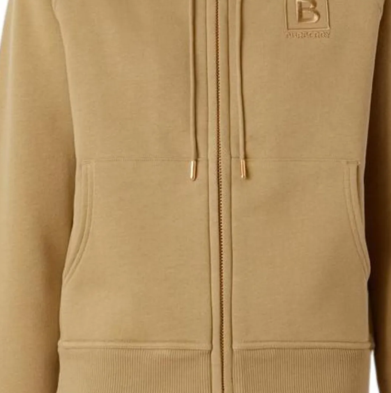 Burberry FW22 Embroidered Hoodie Zipper Long Sleeve