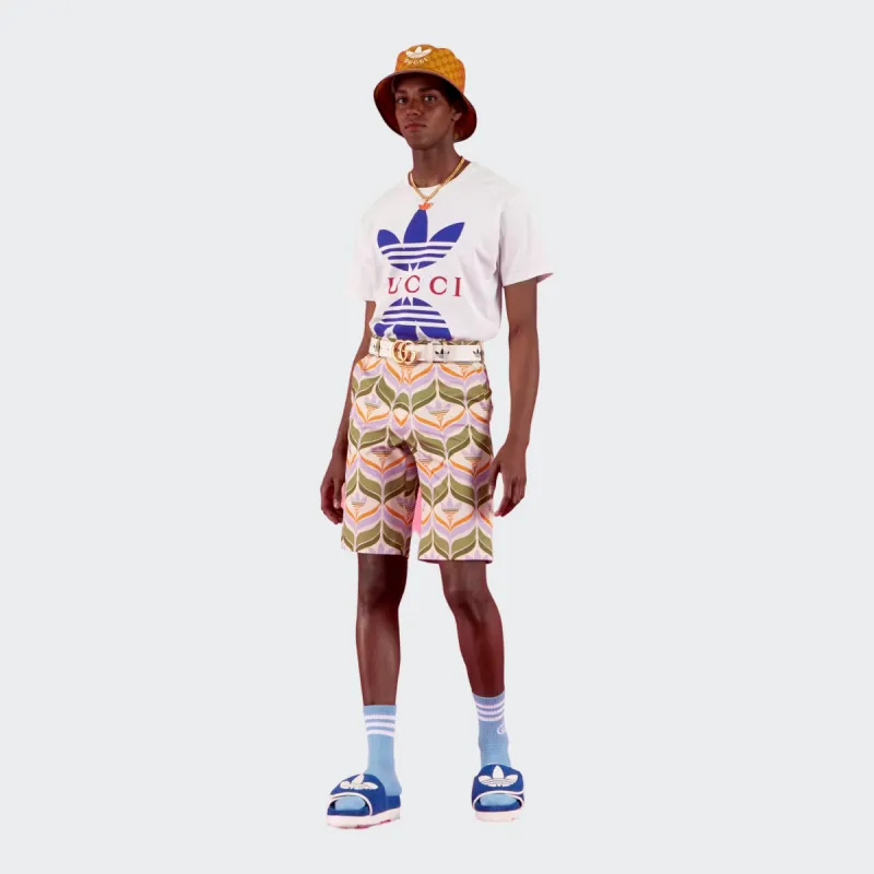 Tシャツ・カットソー GUCCI x adidas cotton jersey T-shirt in white 548334 9280 Gucci x adidas cotton jersey T-shirt in white Men's 548334