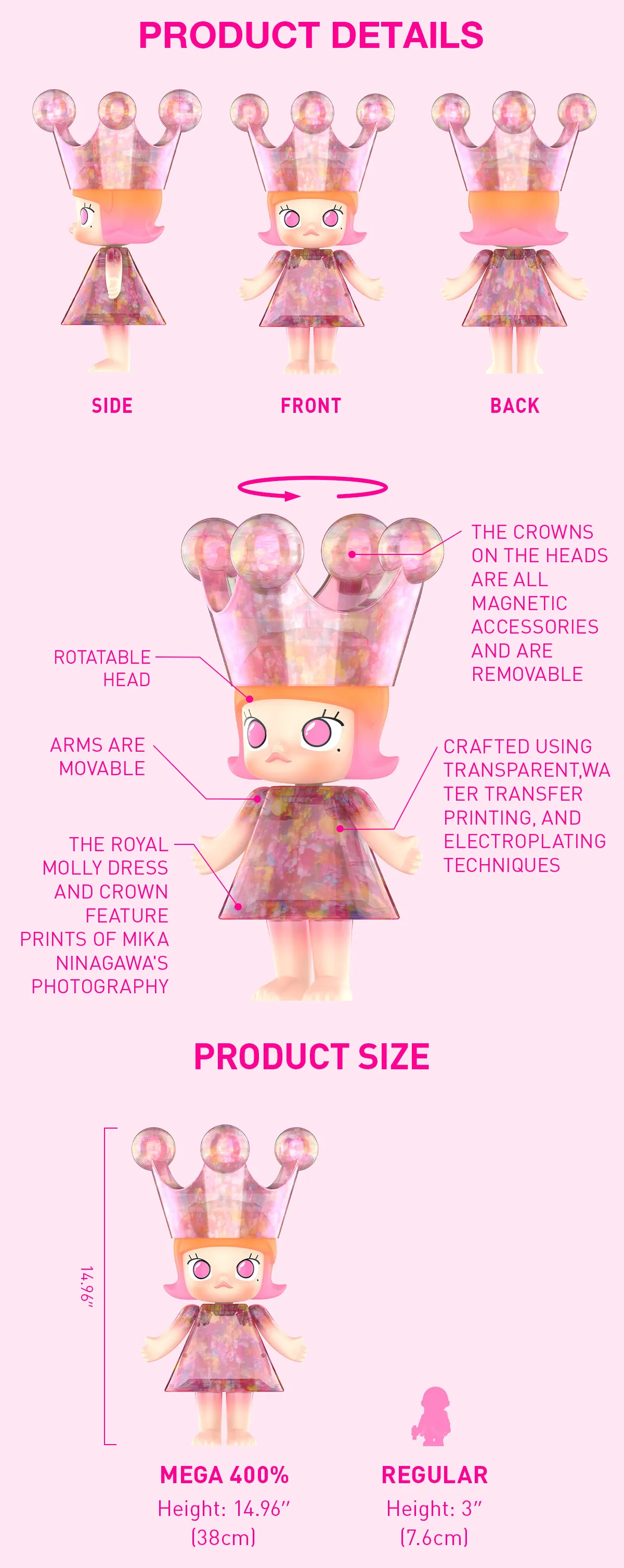 POP MART MOLLY 400％ MIKA NINAGAWA MEGA JUST DIMOO 400% Mika Ninagawa - Mega 400% - POP MART