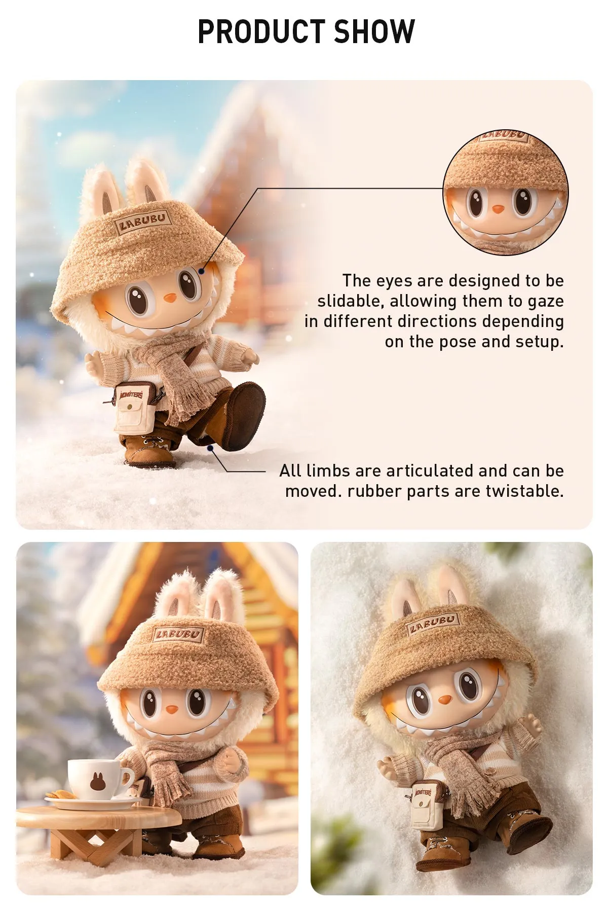 POPMART LABUBU THE MONSTERS-DRESS BE LATTE Vinyl Plush Doll