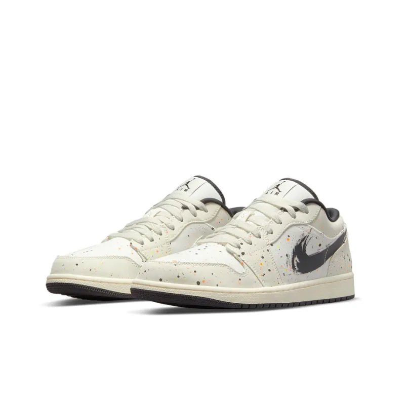 マック Nike Air Jordan 1 Low Brushstroke Swoosh - Paint Splatter