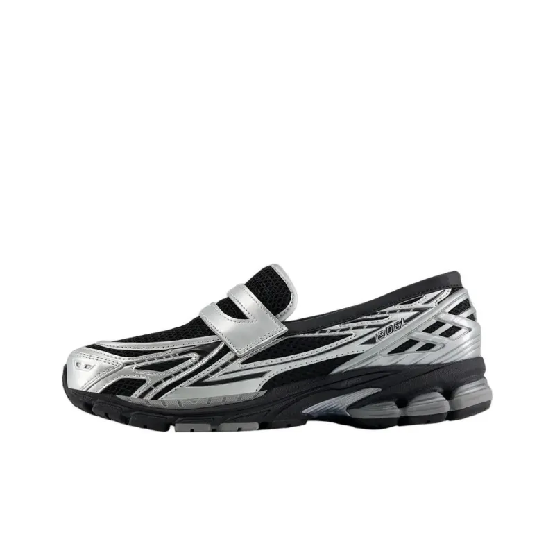 靴 New Balance U1906LOC BLACK SILVER New Balance 1906L Loafer Silver Metallic Black U1906LOC