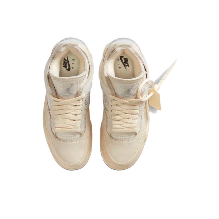 靴 Off-White Nike Air Jordan 4 SP Sail 27.5 Off White X Wmns Jordan 4 Retro SP 'Sail' - Air Jordan - CV9388