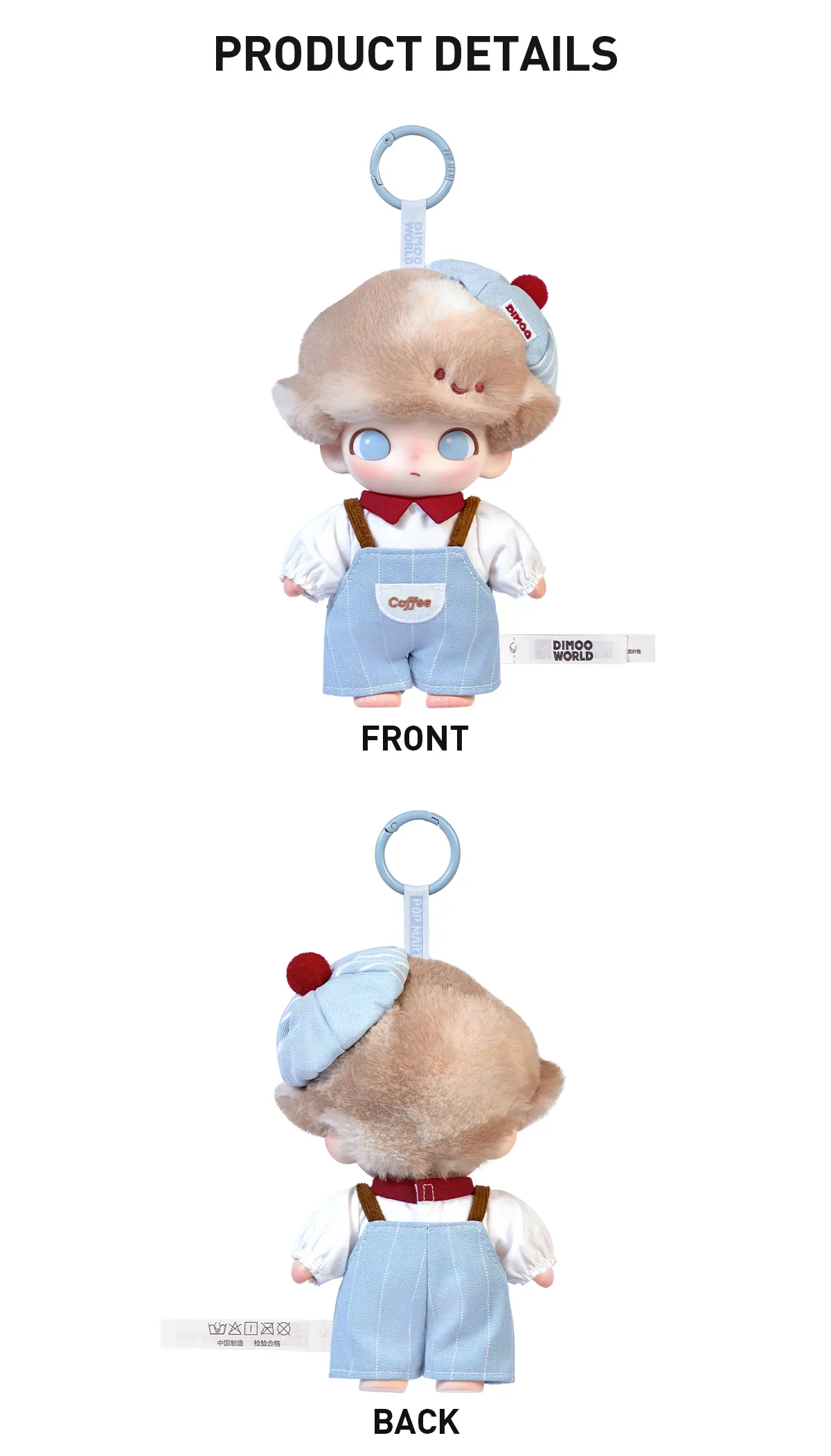 ぬいぐるみ・マスコット DIMOO CRUSH ON COFFEE Vinyl Plush DIMOO Crush on Coffee Series-Vinyl Plush Blister Pack - POP