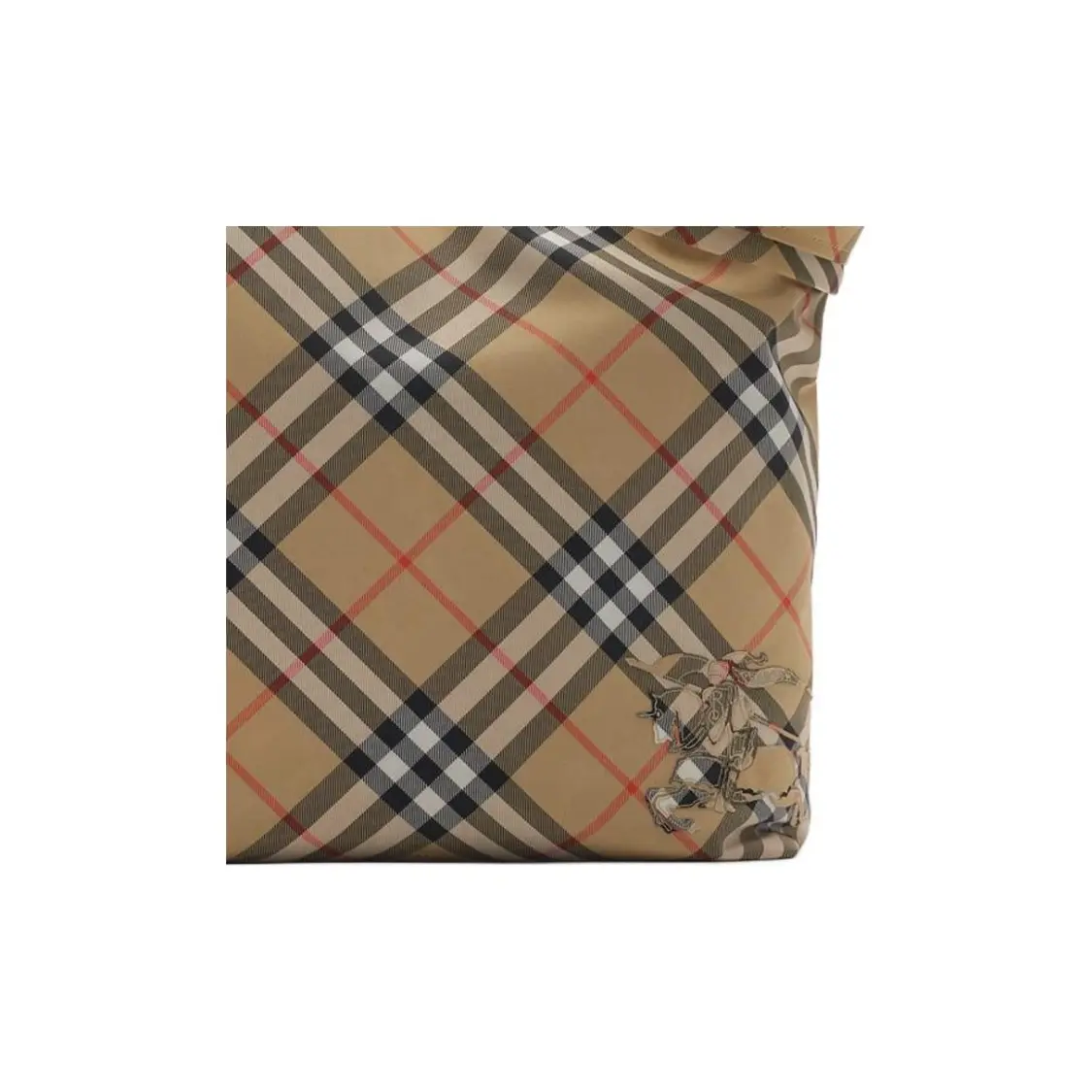 Burberry Zipper Closure Tote Bag Handbag Men's Sand Color 13x4