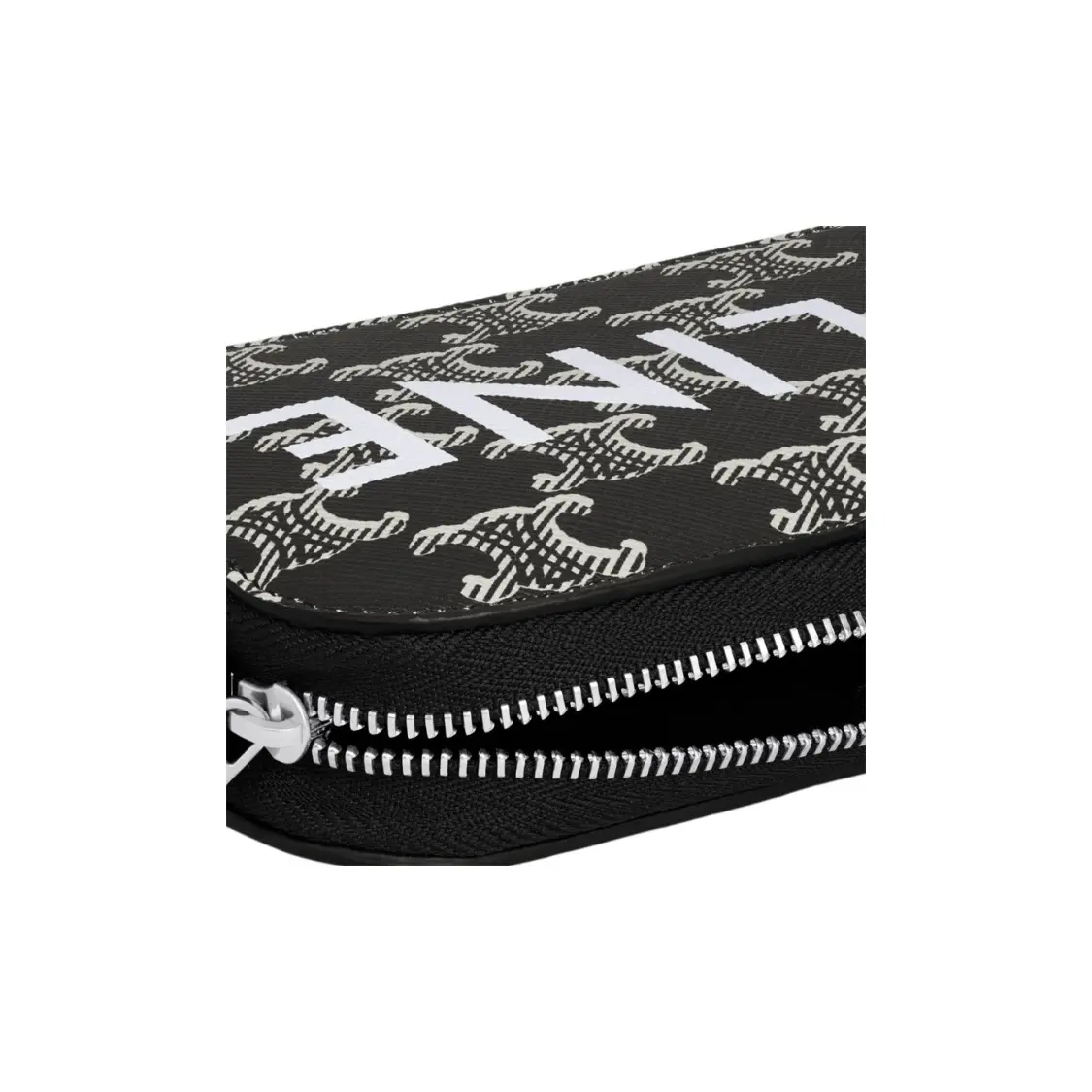 CELINE Men's Shoulder Crossbody Clutch Bag Black with White 6.8x1